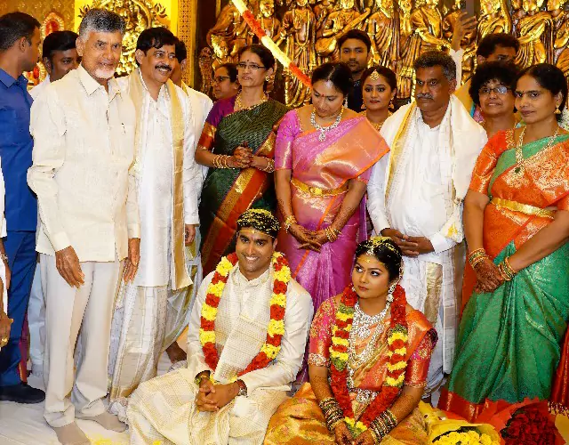 Chandrababu Naidu at TeluguOne MD Kantamneni Ravi Shankar Daughter Jitheshna Wedding Function